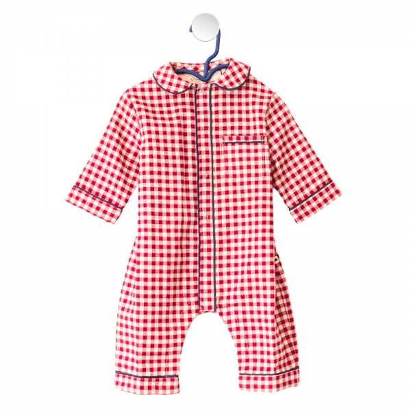 Pyjama retro rayures bébé. Le cadeau de naissance idéal !